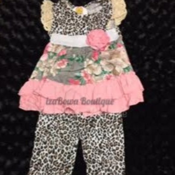 Other - Floral Cheetah 2 pc Set